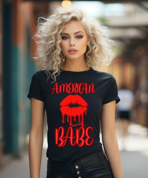 American Babe V-Neck Shirt